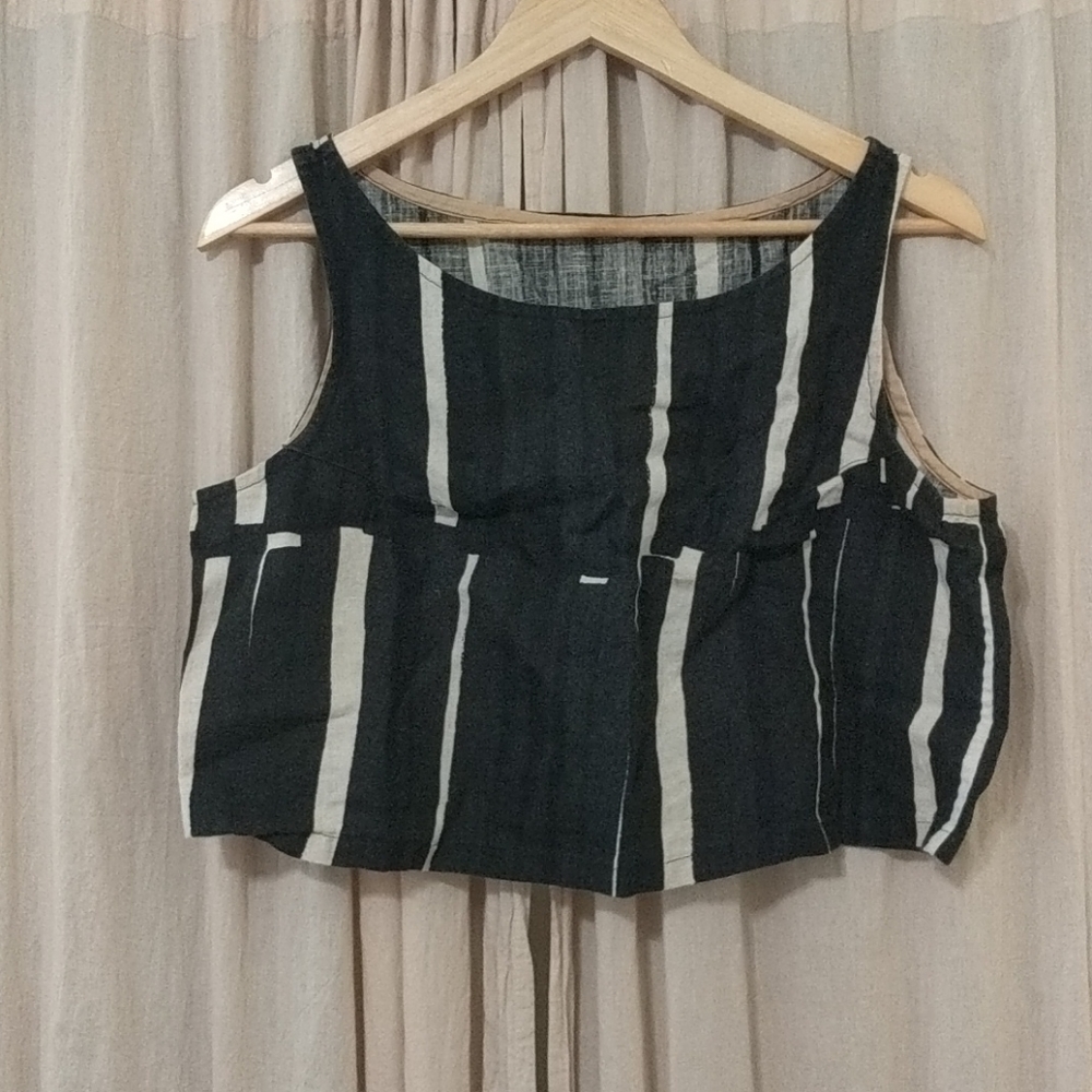 Handmade Linen cropped tank